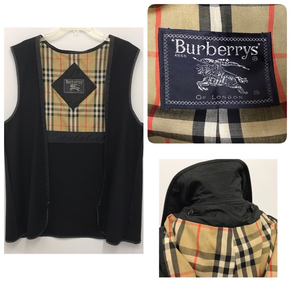 ❤️SOLD❤️ Burberrys of London Black Coat w Lining 8 - Picture 7 of 7